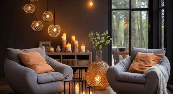 Colorful Living Room with Green Accents